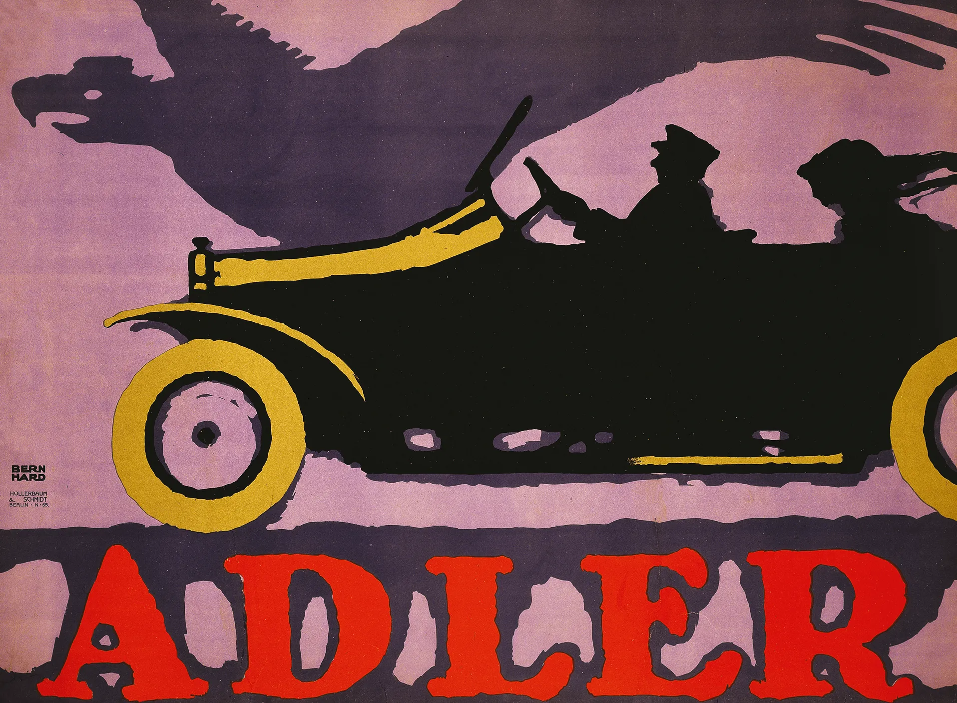 Lucian Bernhard, affiche publicitaire pour les automobiles allemandes Adler