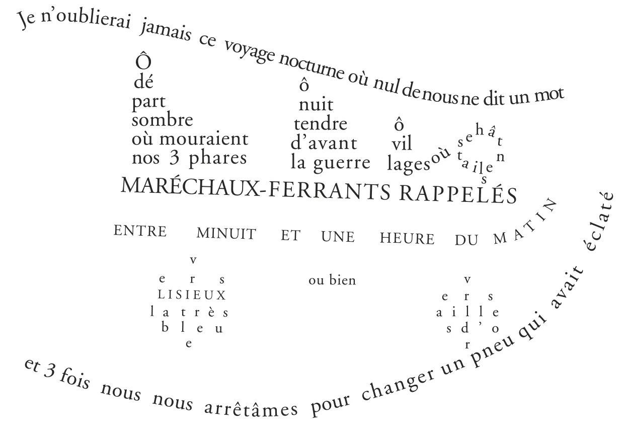 poème dessin Guillaume Apollinaire