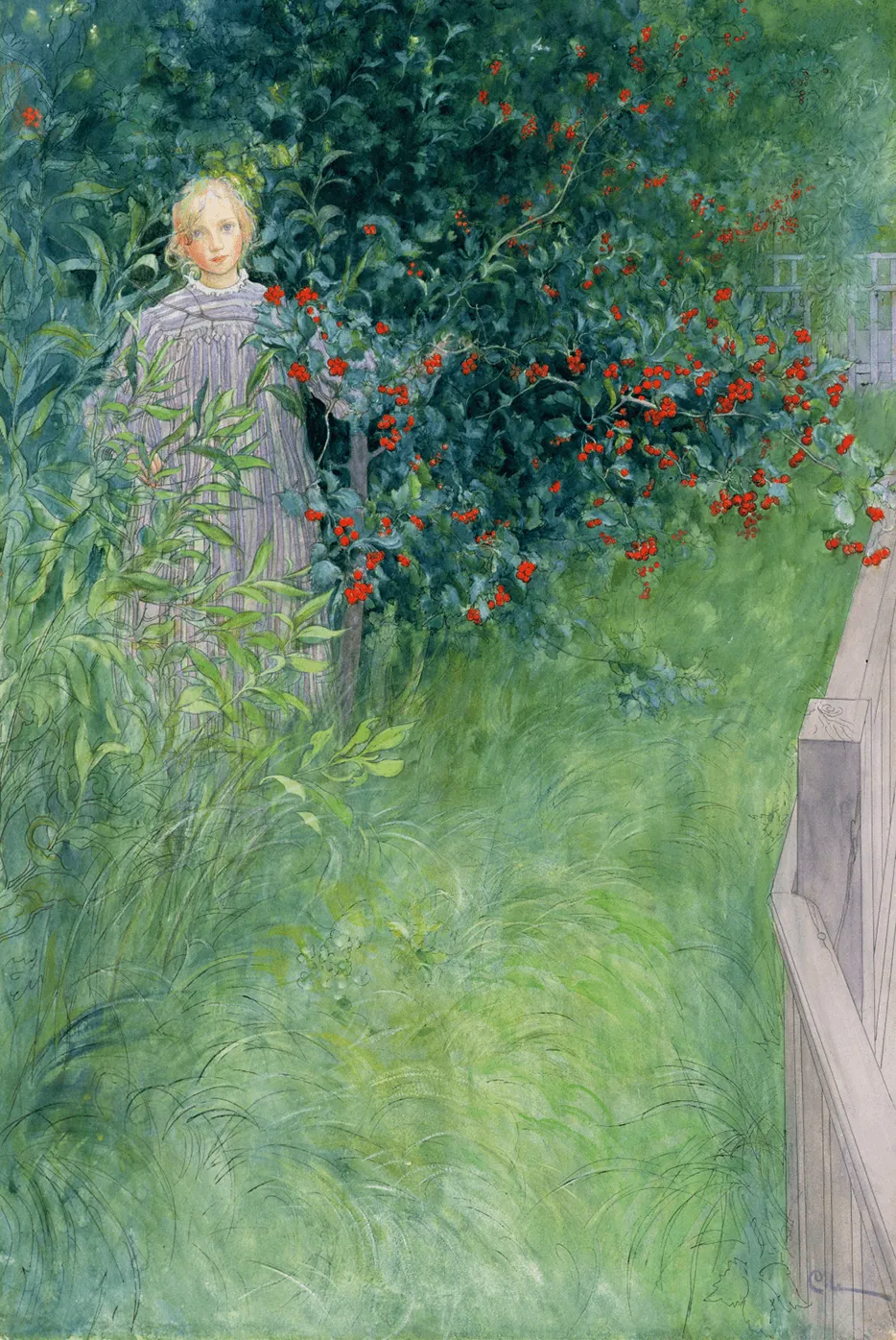 Carl Larsson, Dans le buisson fleuri