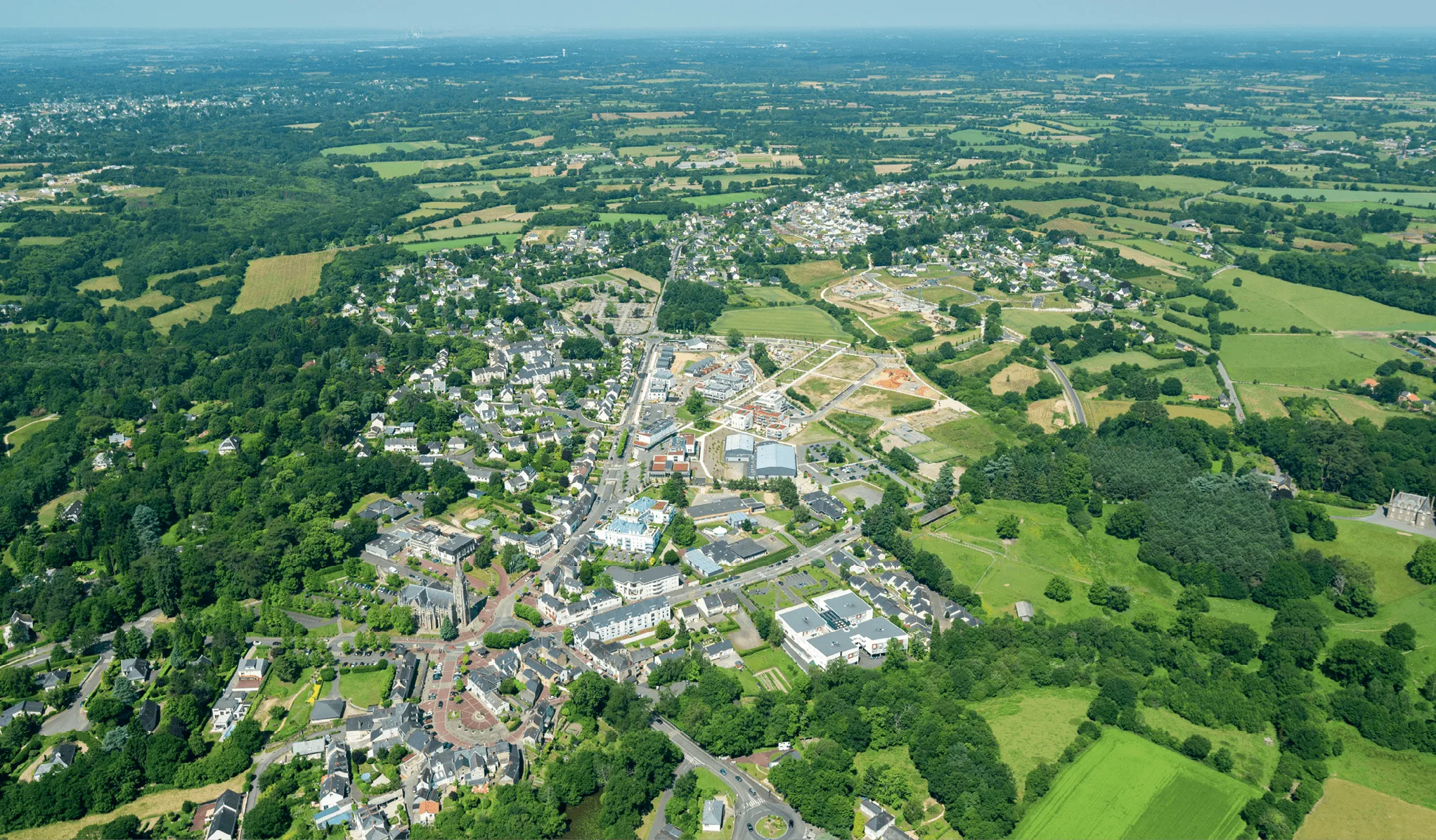 Vue aérienne d'un quartier d'Orvault, dans l'agglomération nantaise.