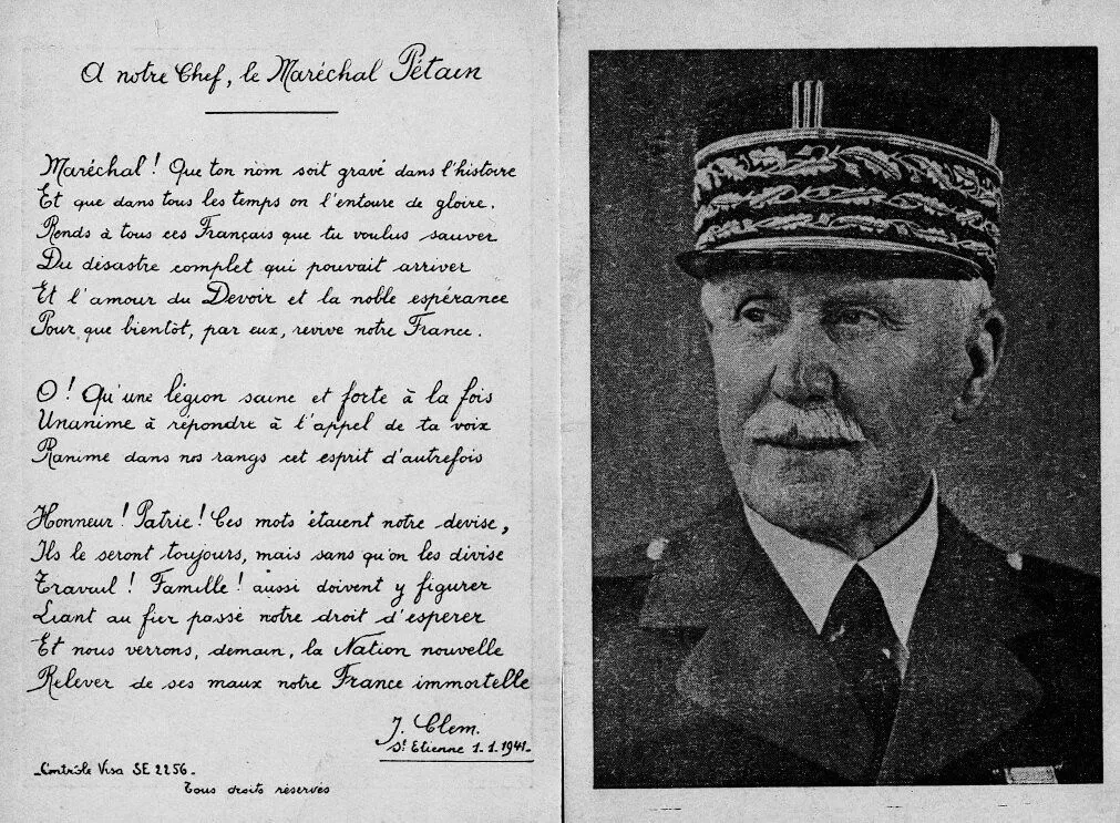 À notre Chef, le Maréchal Pétain