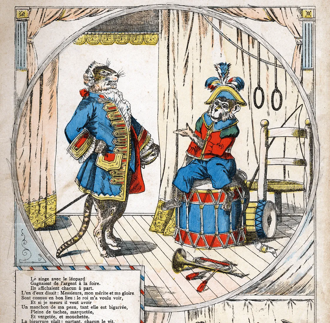 Le Singe et le Léopard, illustration