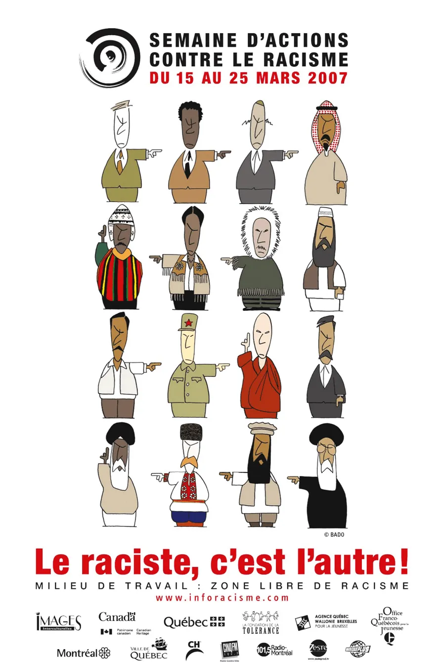 Affiche pour la semaine d'actions contre le racisme, 2007
(Québec).