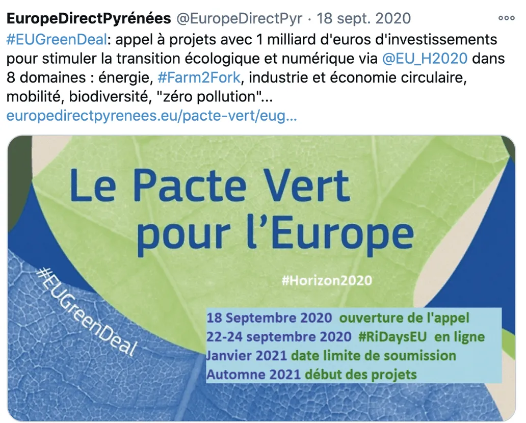 Campagne de communication du Centre d'Information Europe
Direct Pyrénées