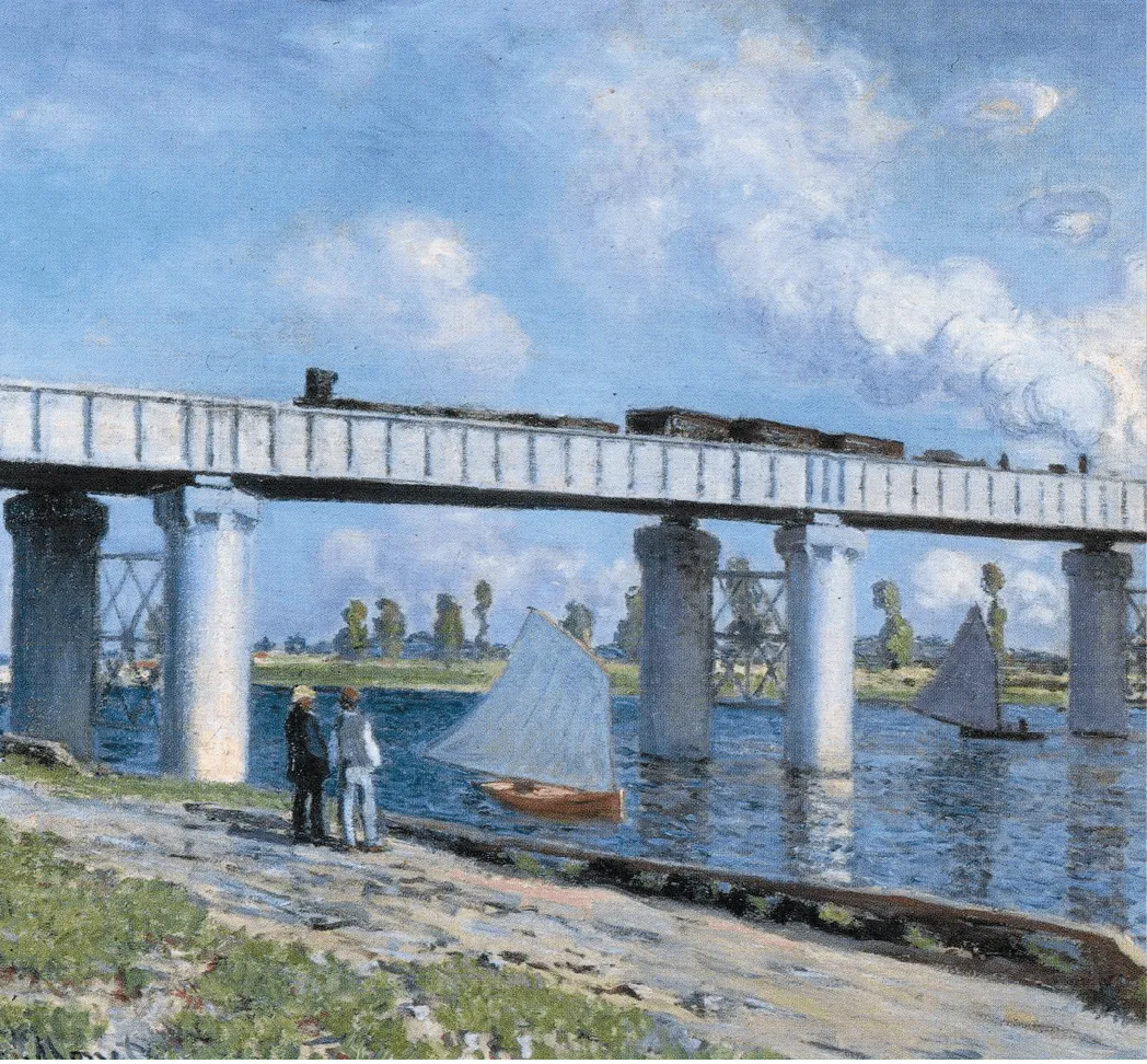 Claude Monet, <i>Le pont de chemin der fer à Argenteuil</i>, 1873.