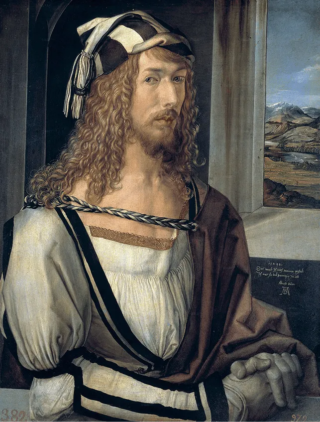 Albrecht Dürer,
Autoportrait
avec gants