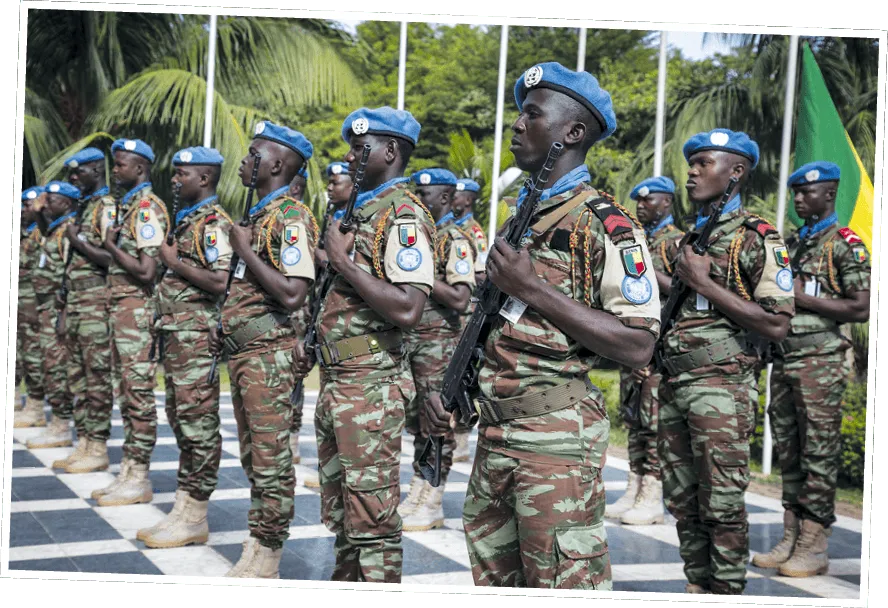 Soldats de la mission de maintien de la paix de l'ONU au Mali, 5 juin 2015.