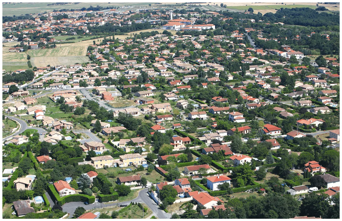 La commune de Fonsorbes, au sud-ouest de l'aire urbaine de Toulouse.