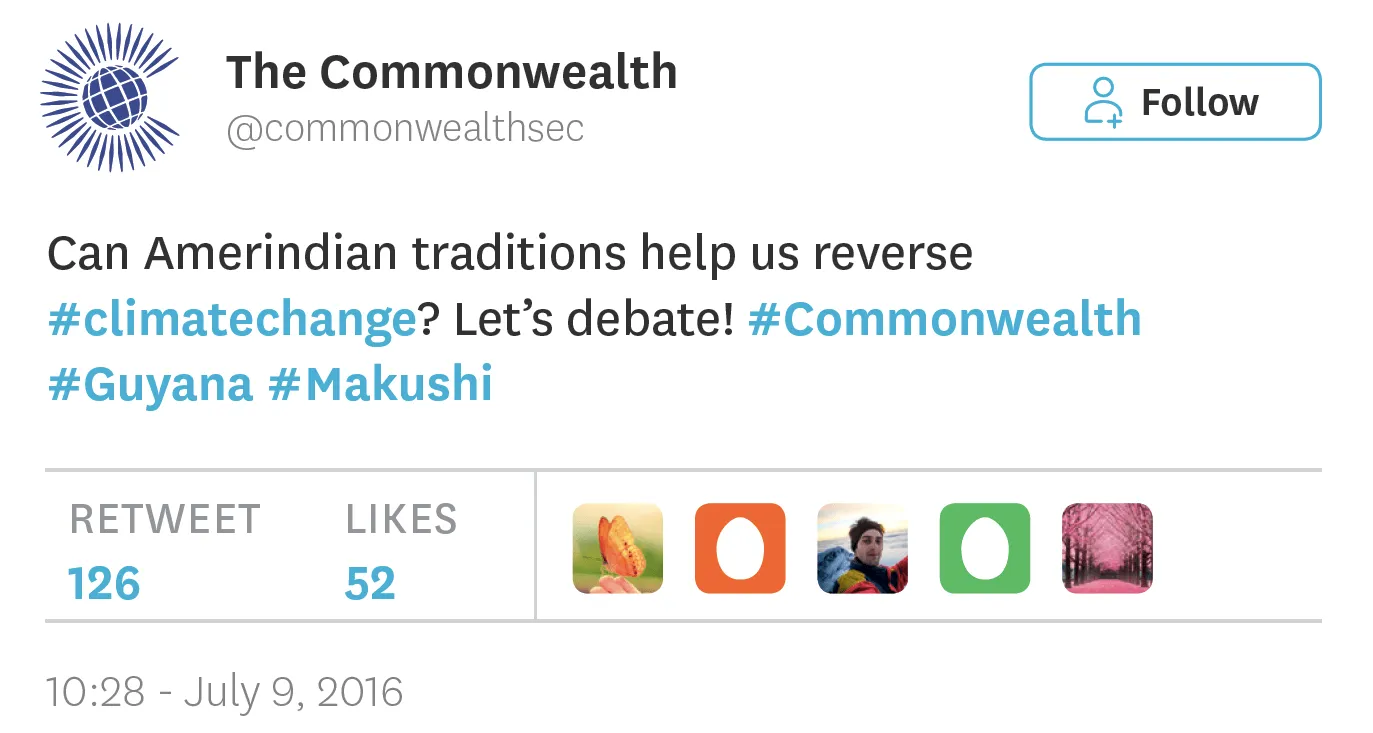 tweet posted by @Commonwealthsec on July 9th 2016