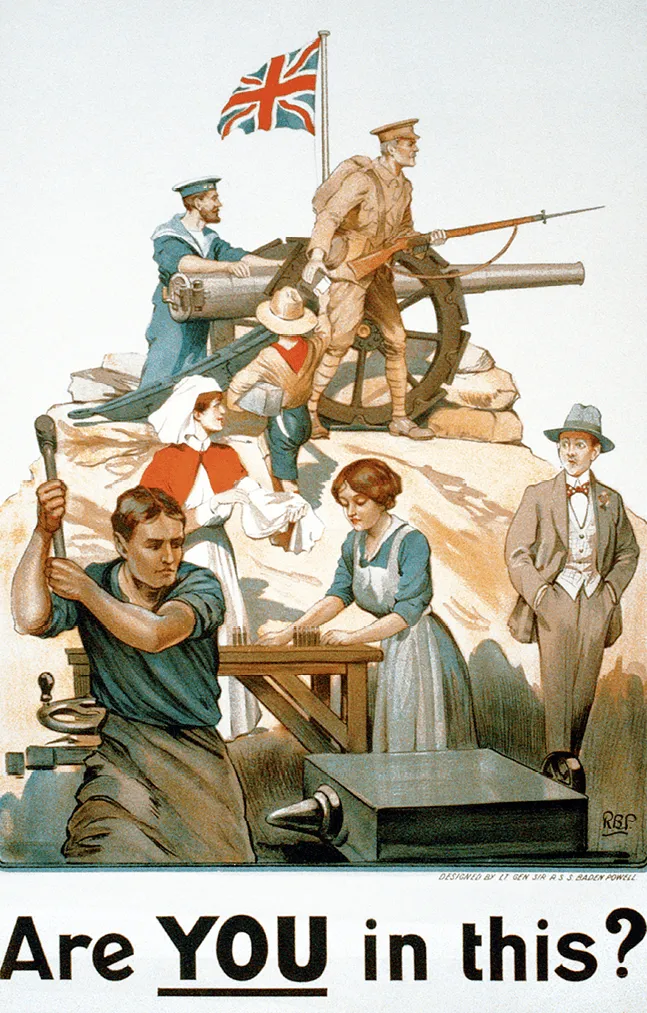 Affiche appelant à la mobilisation (« Êtes-vous impliqués ? »), Royaume-Uni, 1916.