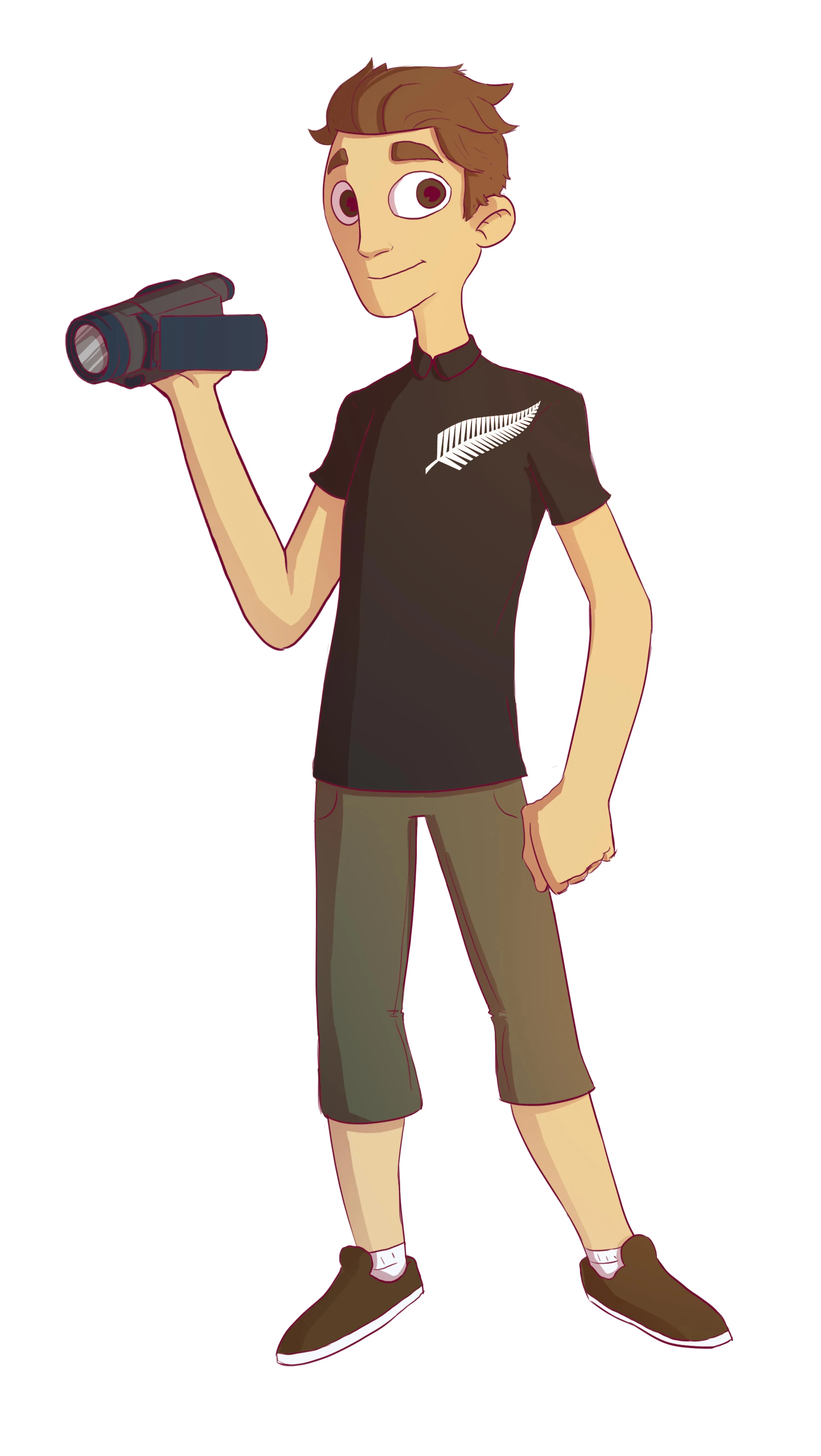 Illustration d'une personne en train de tenir une cam�éra