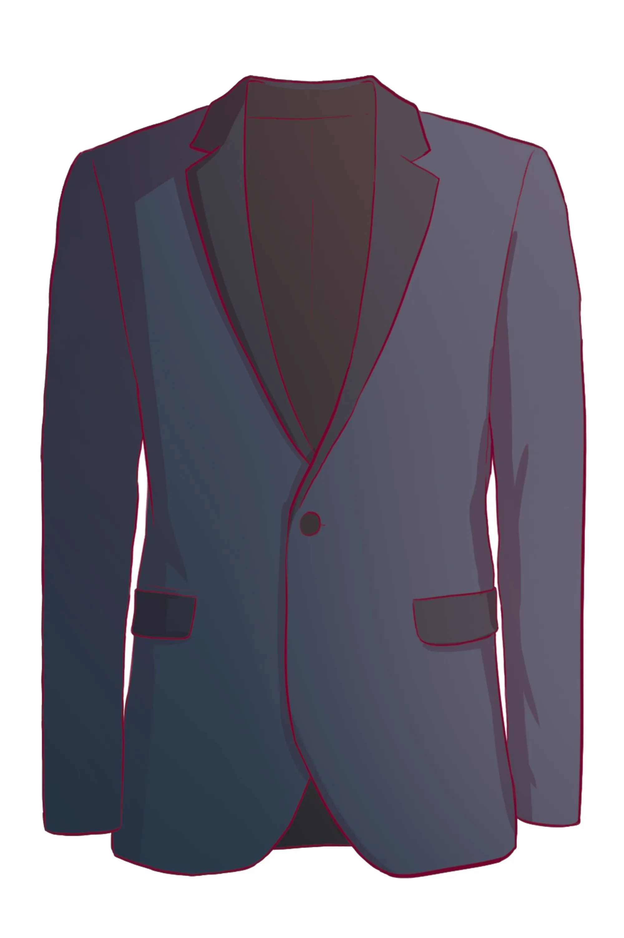 A dark blue blazer