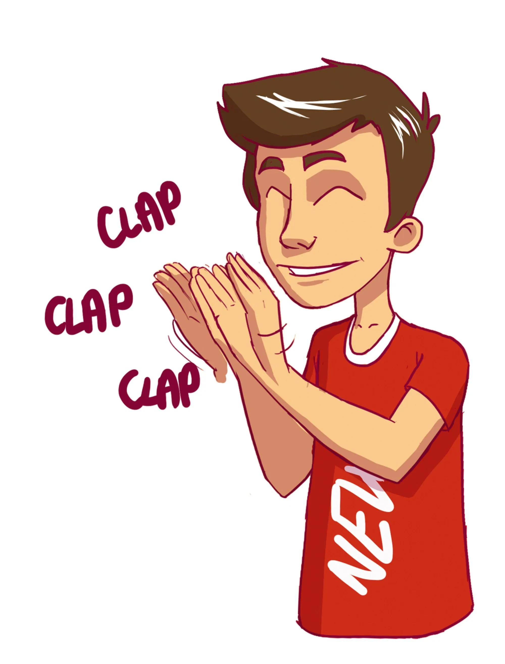 Illustration d'un garçon qui applaudit