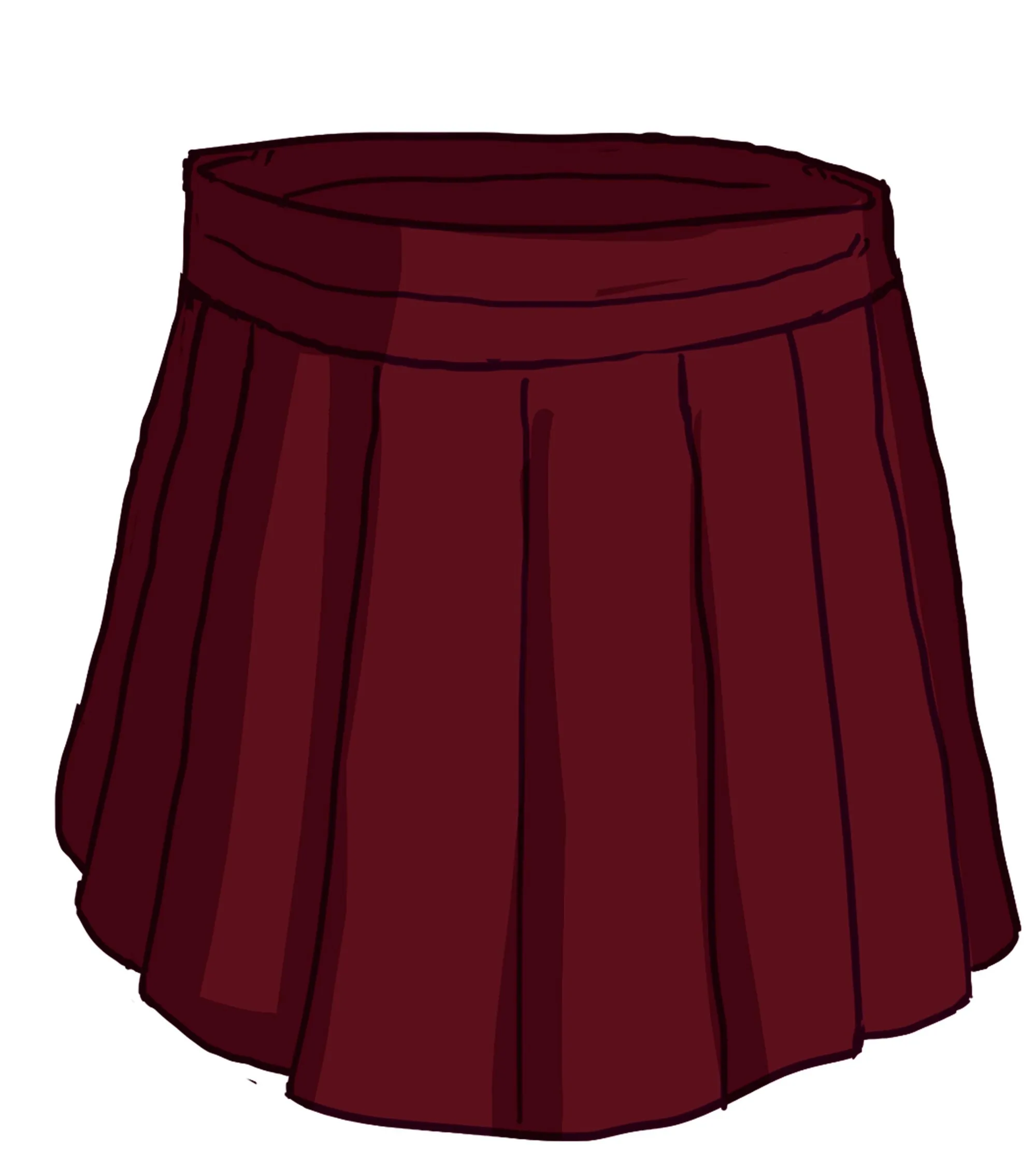 Une jupe rouge