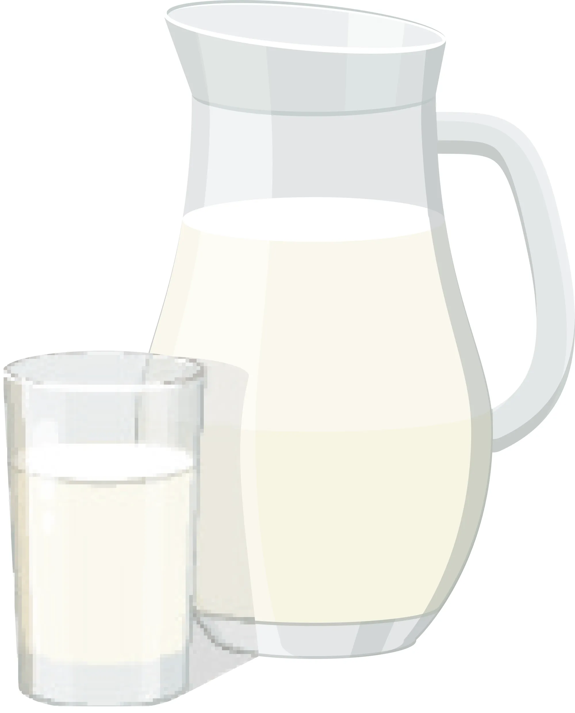 Illustration d'un verre de lait.