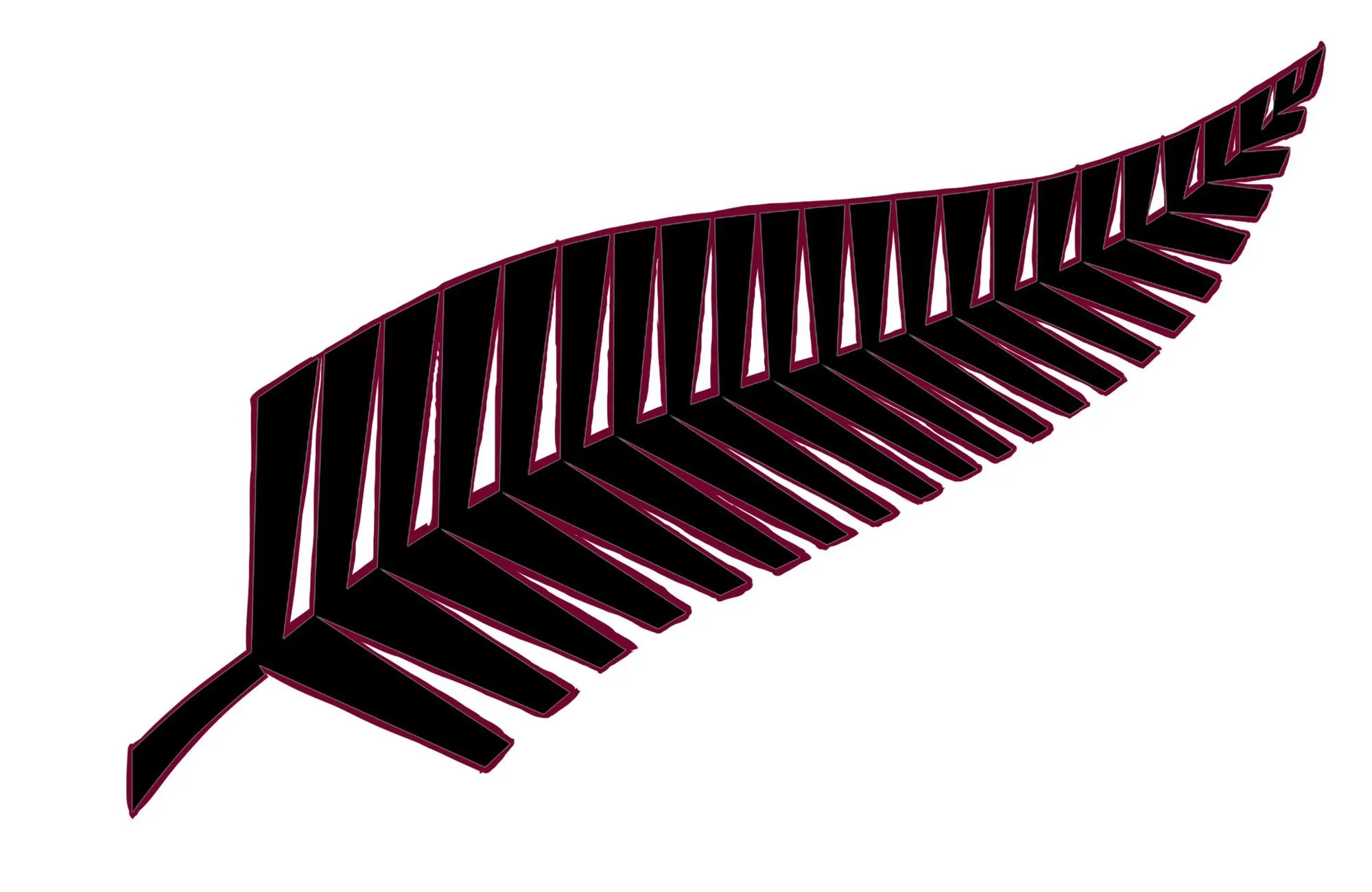 Rugby team emblem, a black Fern