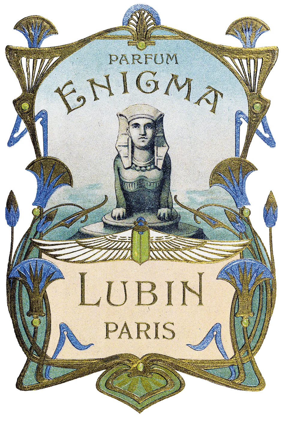 Publicité pour le parfum Enigma de Lubin