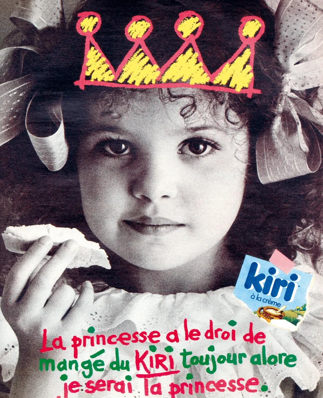 Publicité pour
la marque
fromagère Kiri,
1981.