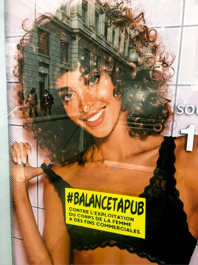 #balancetapub, 2019,
autocollant anti sexiste (Lyon).