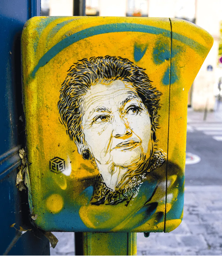 Christian Guémy (C215), portrait de Simone Veil