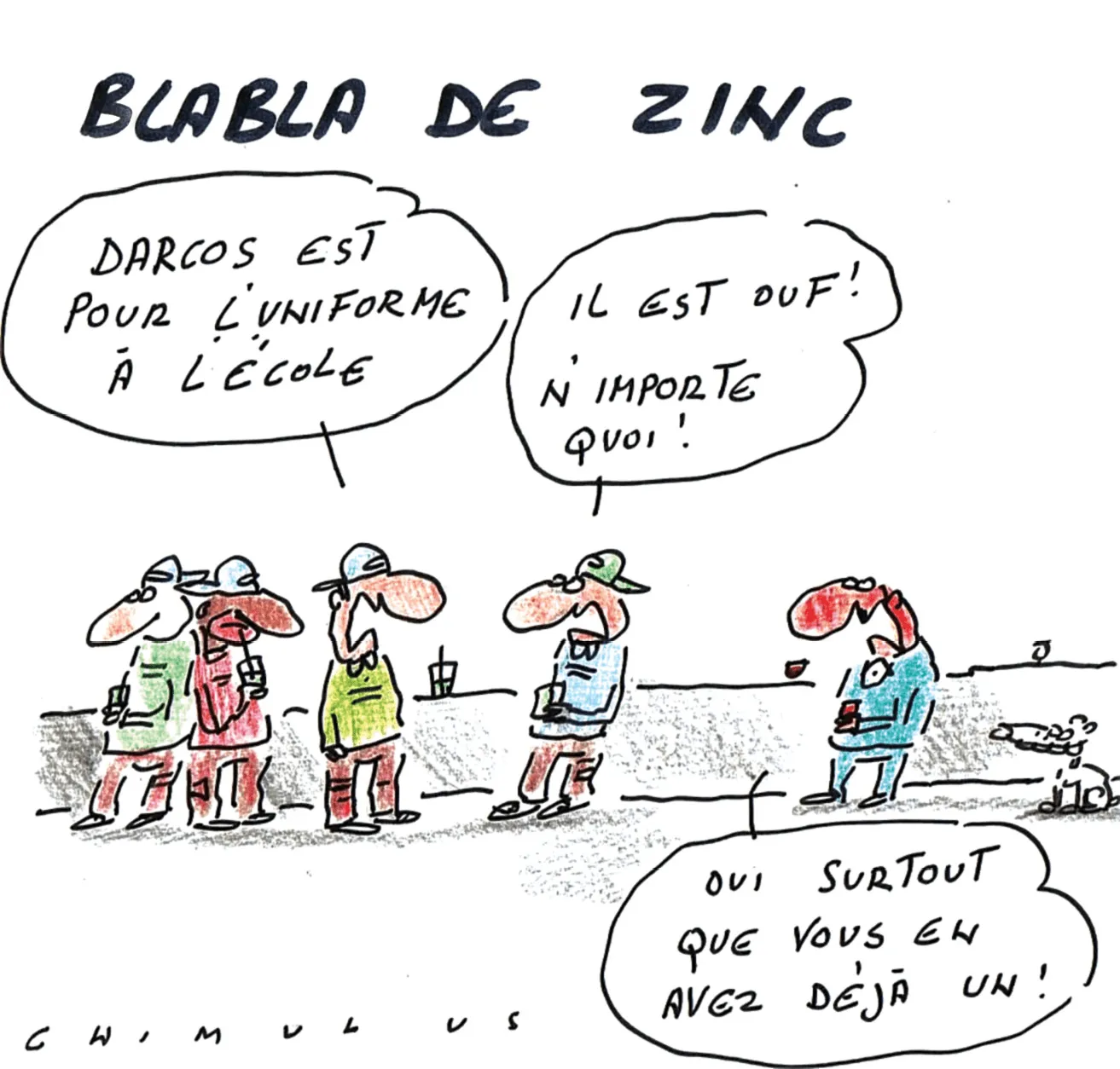 Blabla de zinc, dessin paru dans Le Nouvel Observateur, Michel Faizant