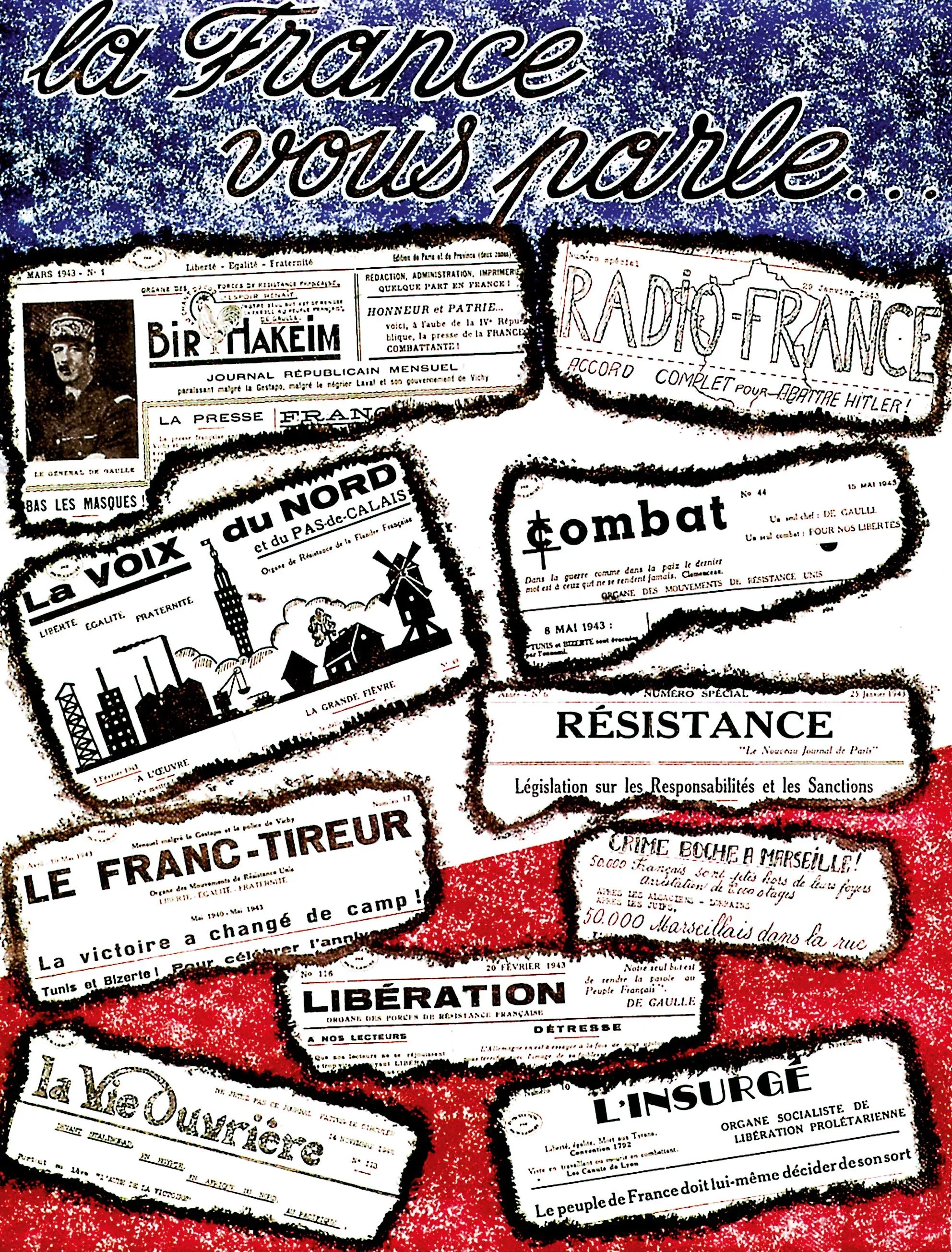 Affiche de propagande de la France libre, 1943.