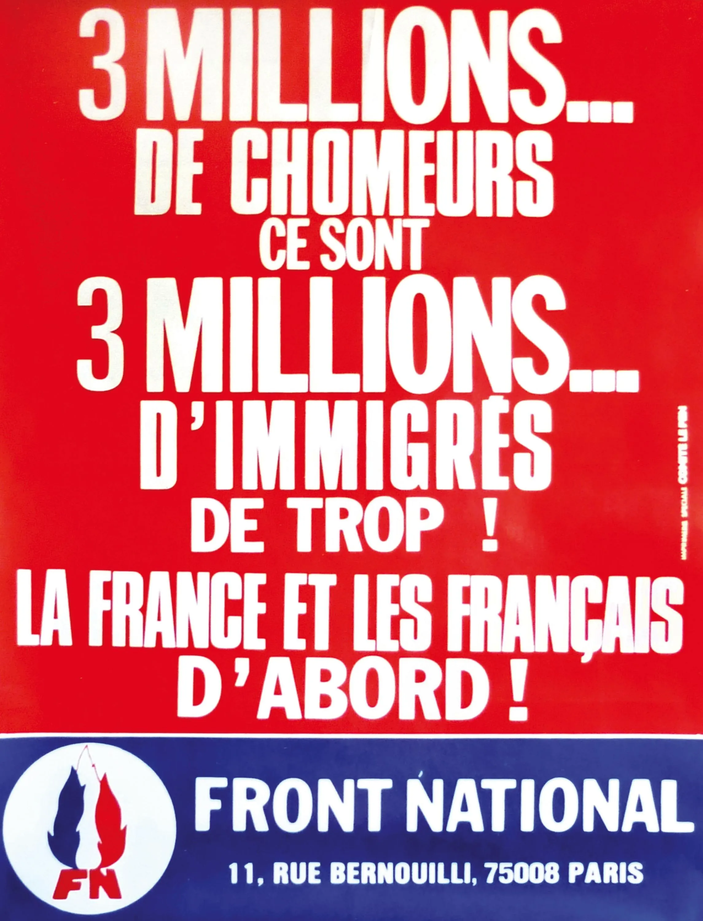 Affiche du Front national.