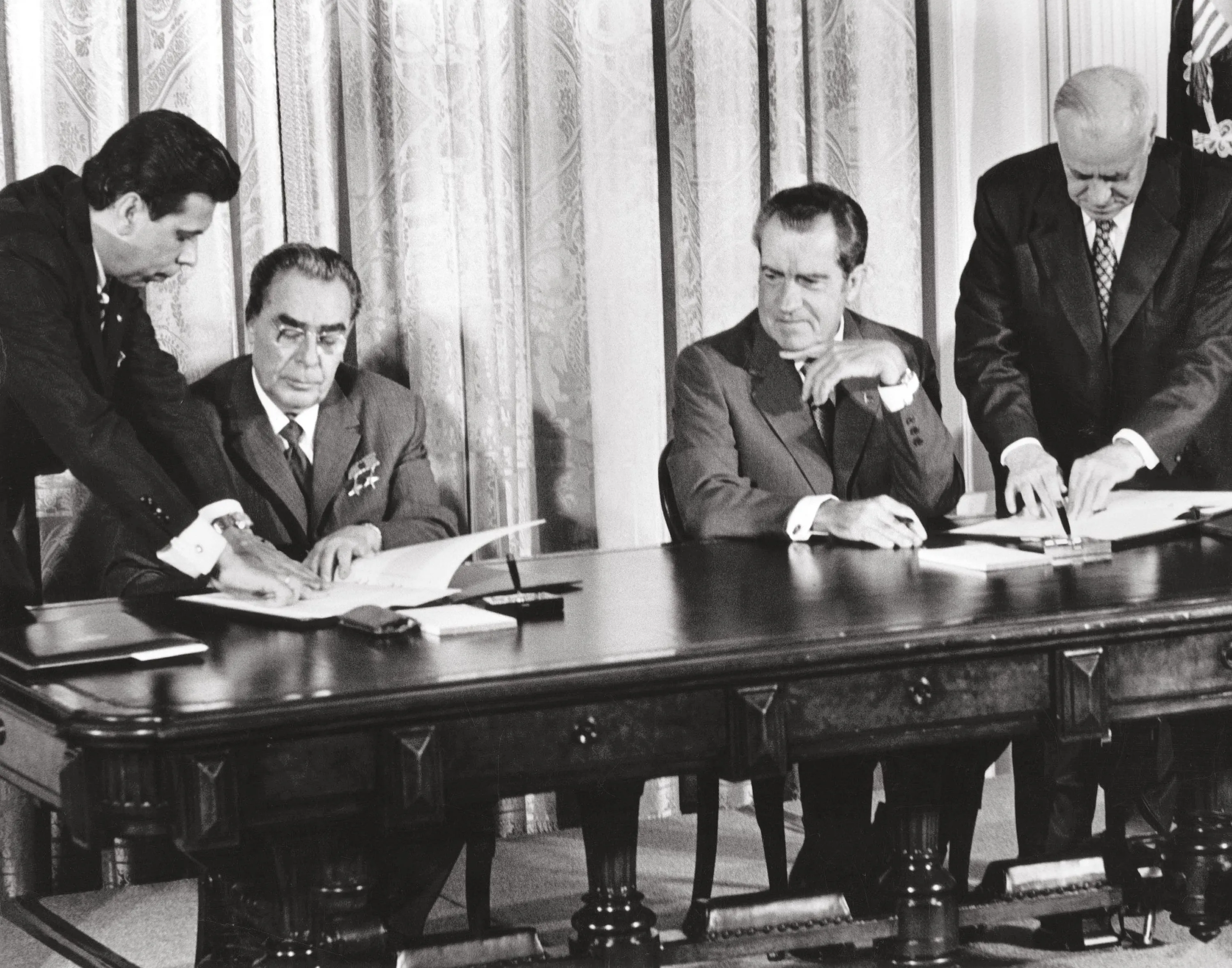 Les accords de désarmement SALT I, 1972.
