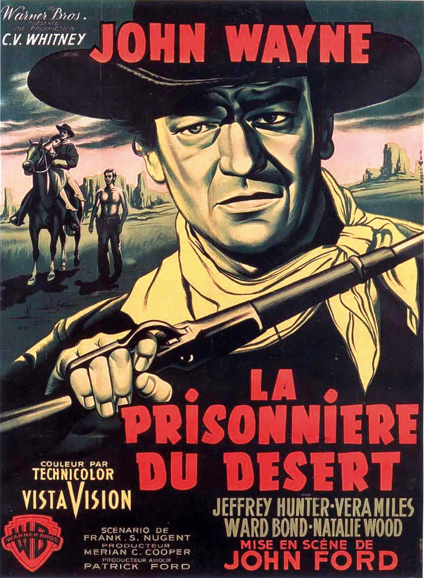 Affiche du film La Prisonnière du désert, de John Ford, 1956.