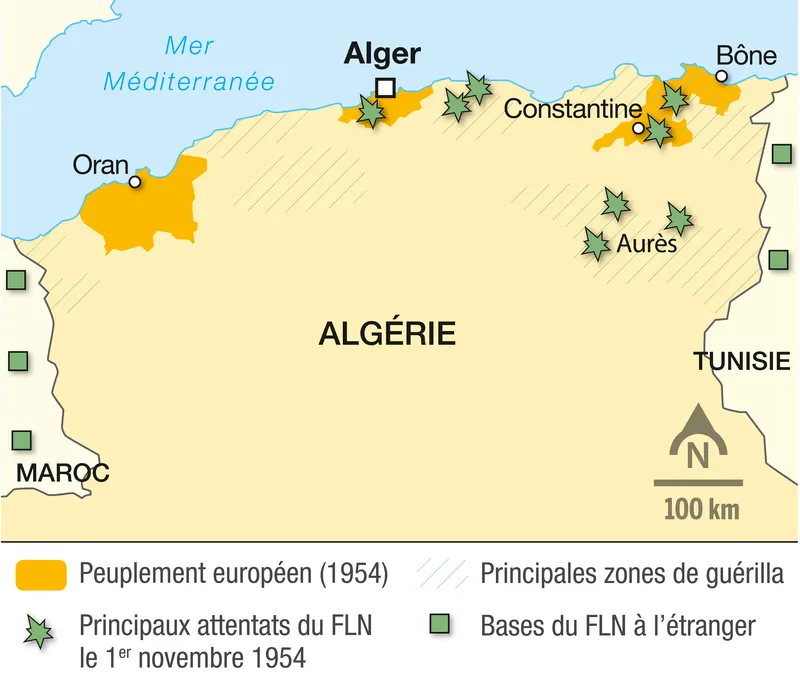 Le début de la guerre d'Algérie