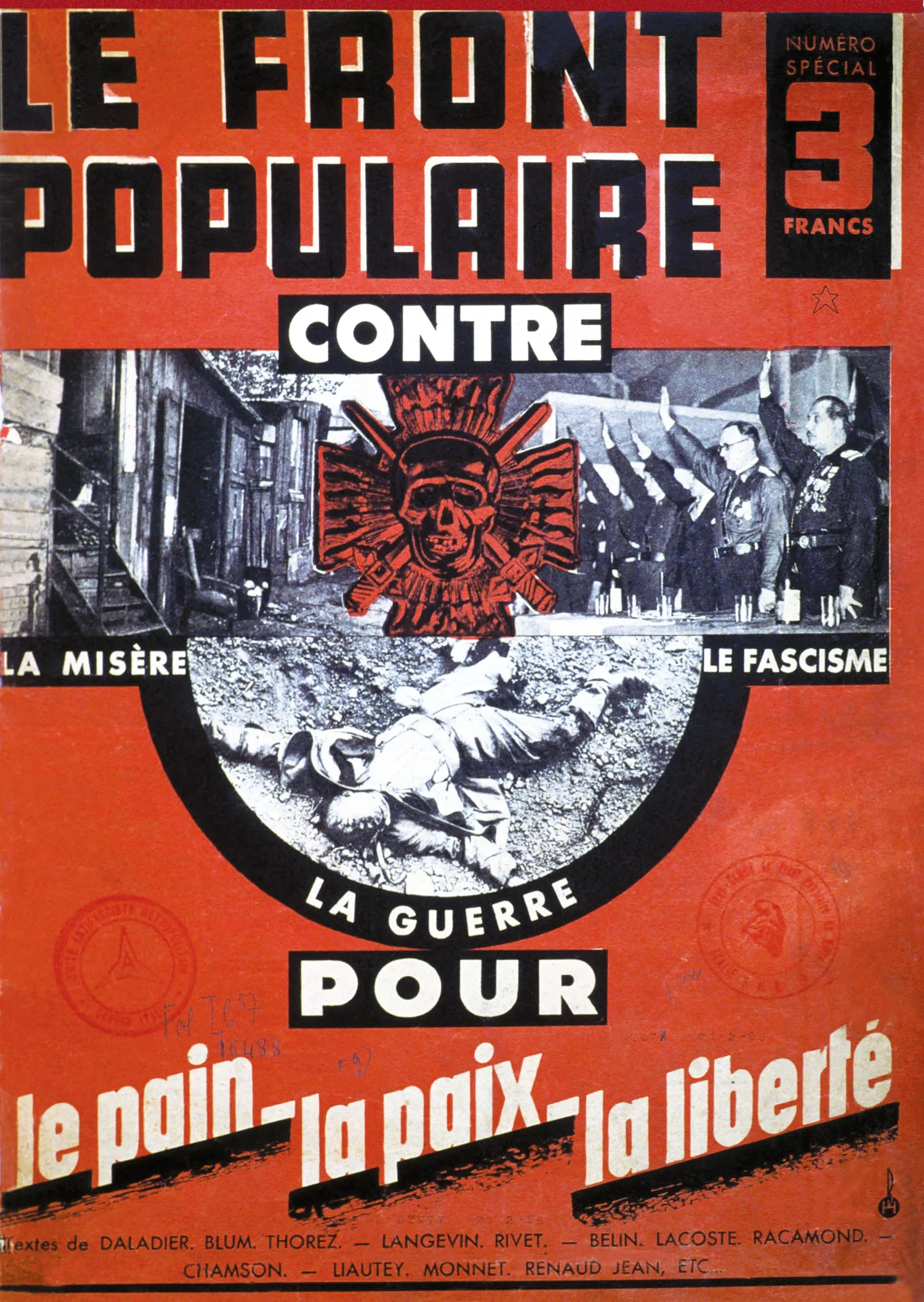 Brochure du Front populaire, 1936.
