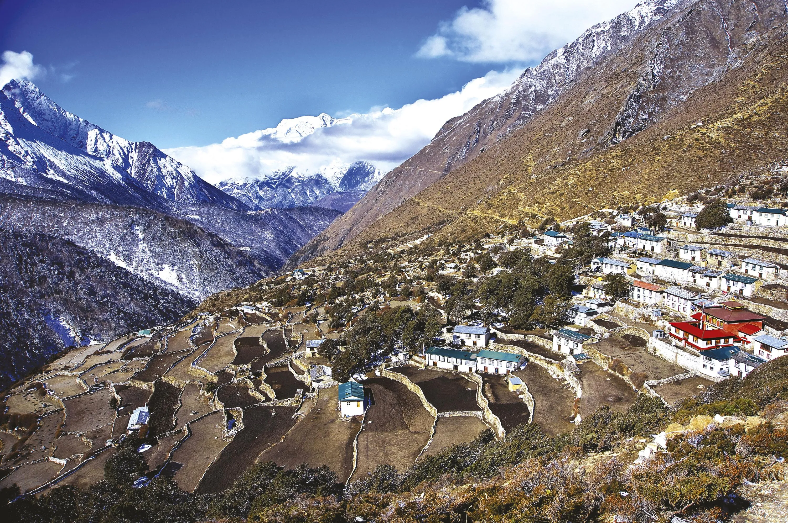 <stamp theme='his-green2'>Doc. 1</stamp> Le village de Pangboche au Népal