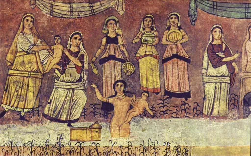 Fresque, vers 250  après J.-C., synagogue de Douras Europos