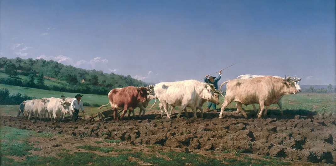 Rosa Bonheur, Labourage nivernais, 1849, huile sur toile, 133 × 260 cm (musée d'Orsay, Paris).