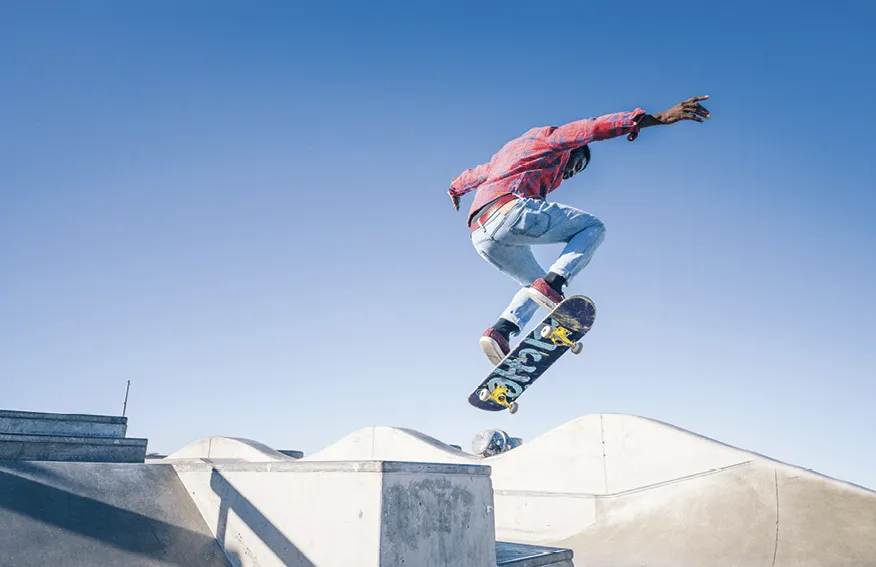 Photographie d'une rampe de skate