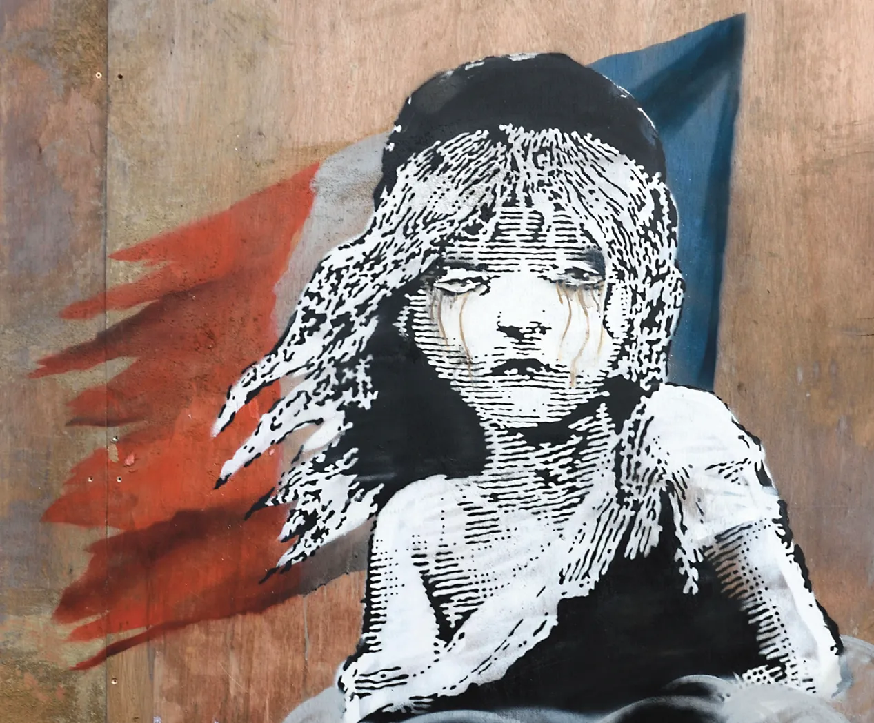 Banksy, Cosette, 2018, pochoir sur mur (Londres)