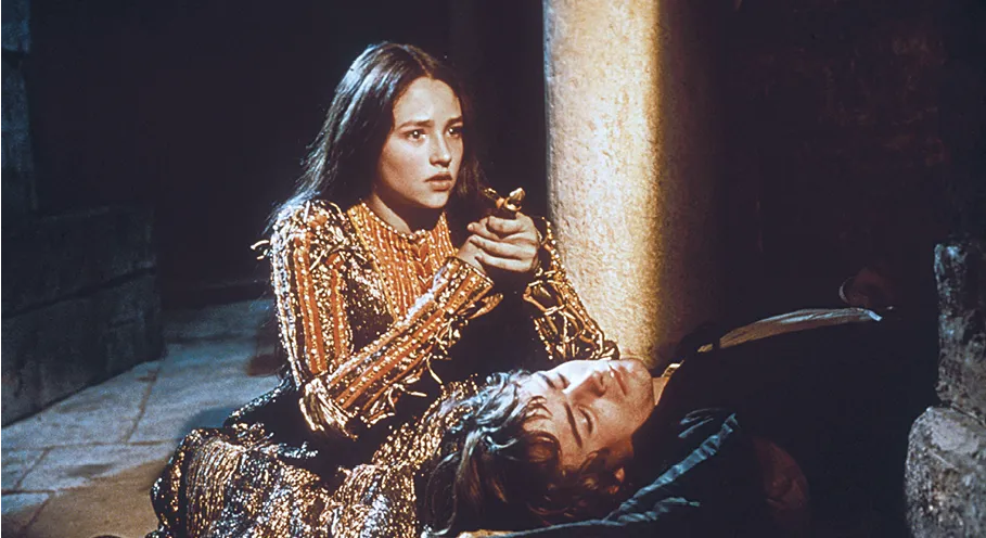 Document B, image de l'adaptation de Zeffirelli, mort de Roméo