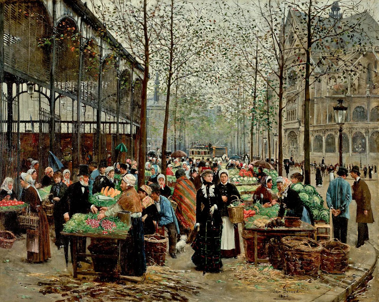 Jean Béraud, Les Halles, marché central de Paris