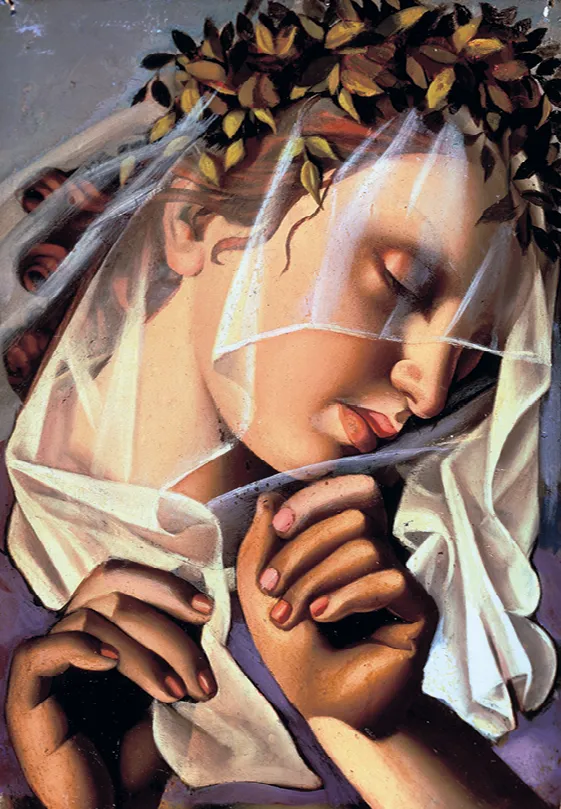 Tamara de Lempicka, <i>Femme
avec guirlande de fleurs</i>