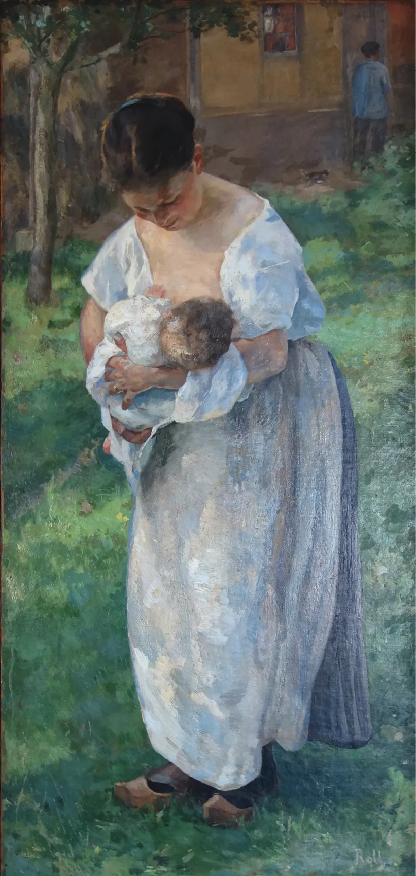 Alfred Roll, Louise Cattel, nourrice, 1894, huile sur toile, 157 × 74 cm (musée des Beaux-Arts de Lille).