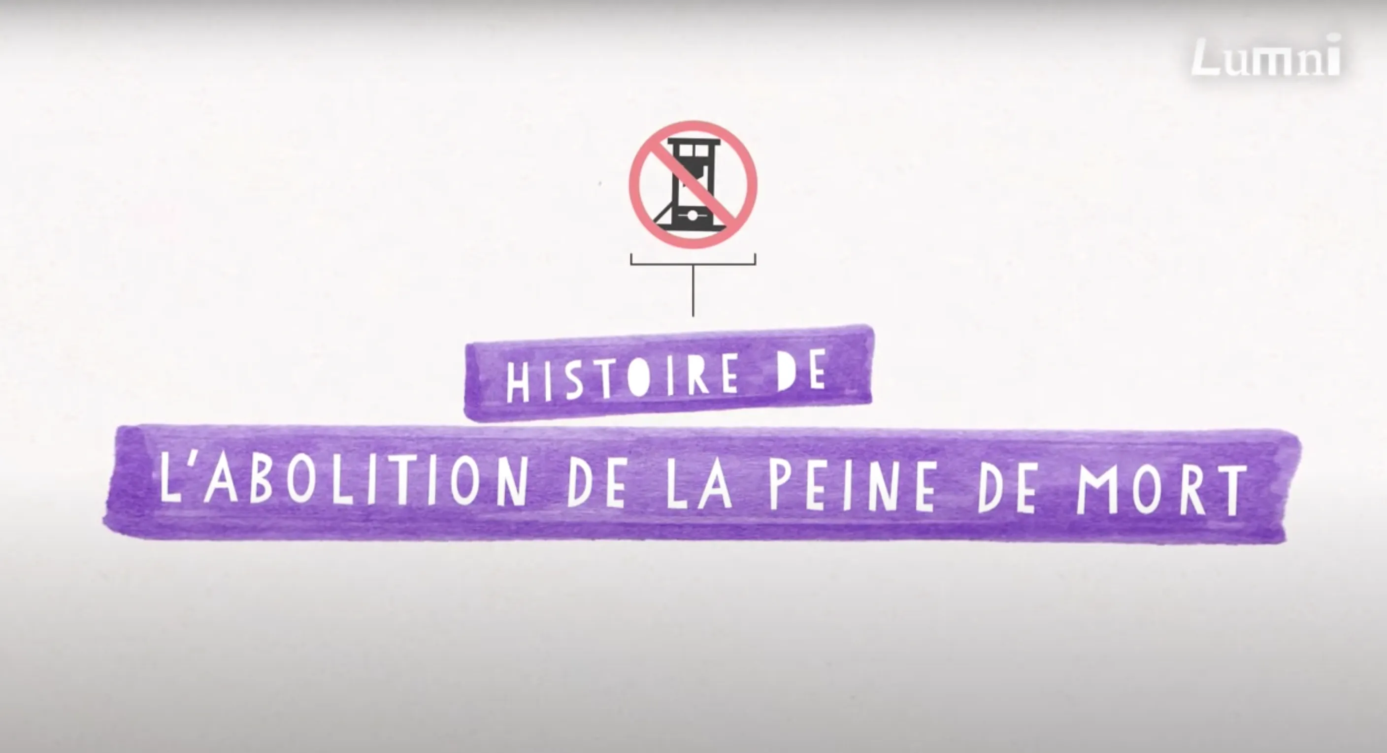 Histoire de l'abolition de la peine de mort, vidéo Lumni, 2021