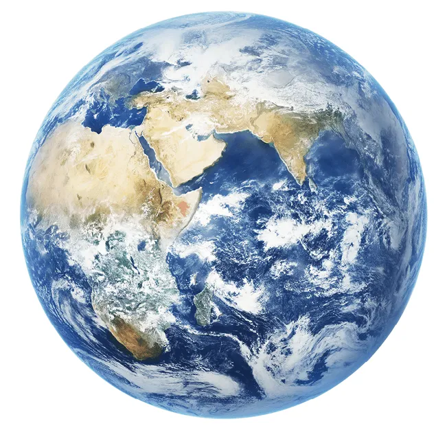 Photo de la planète Terre, vue de l'espace