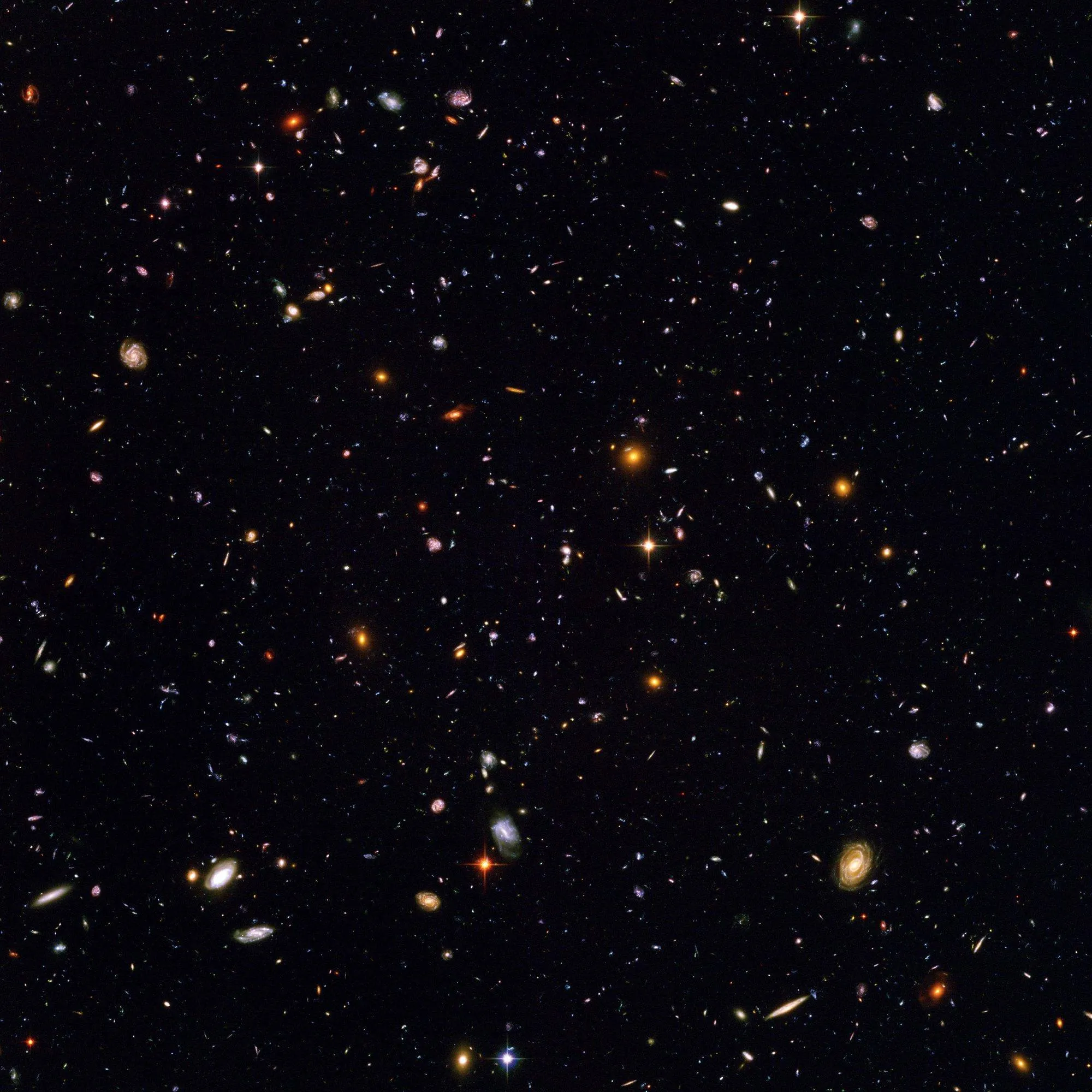 <stamp theme=pc-green1>Doc. 2</stamp> L'espace lointain, vu par le téléscope Hubble.