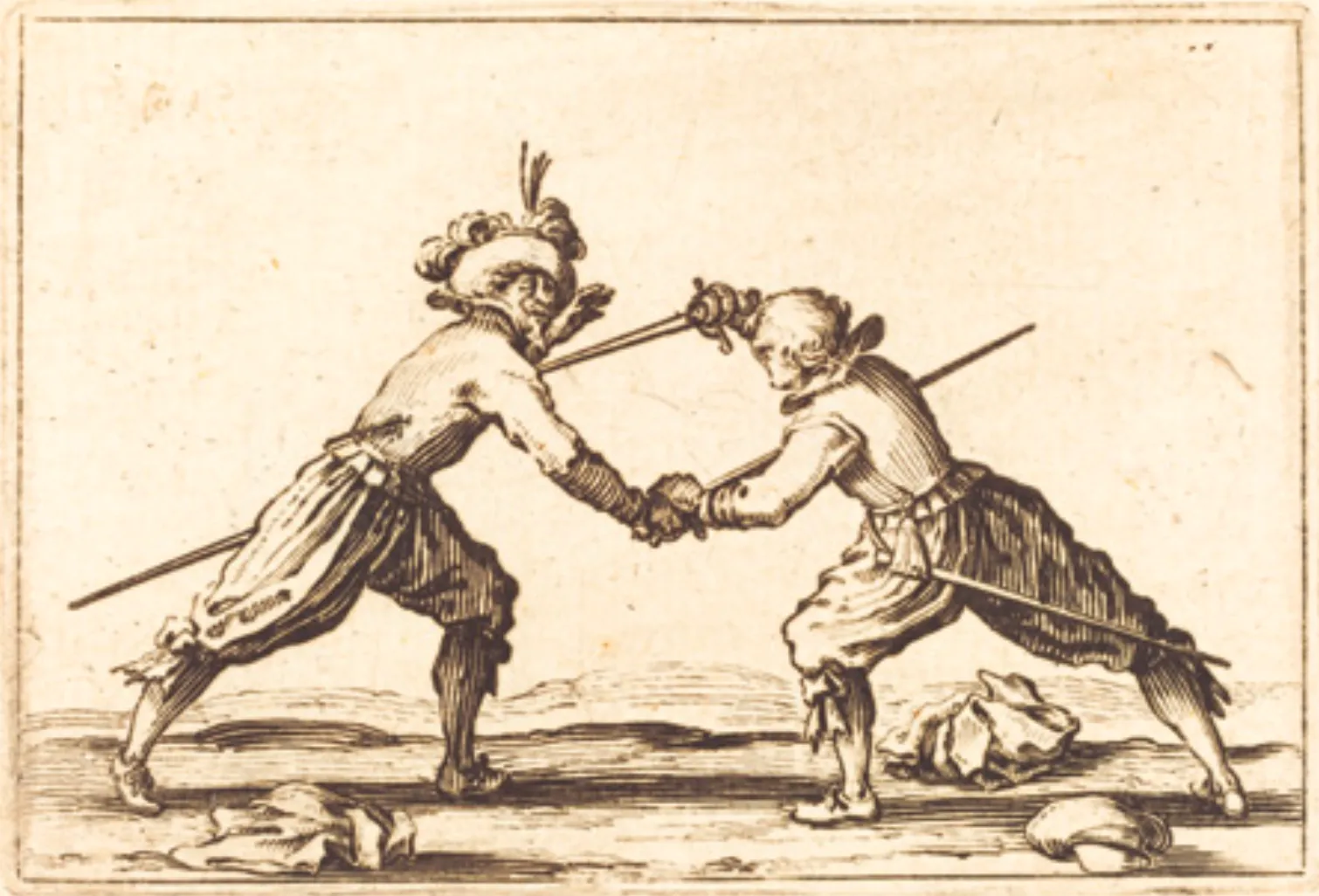 duel a l'epee gravure