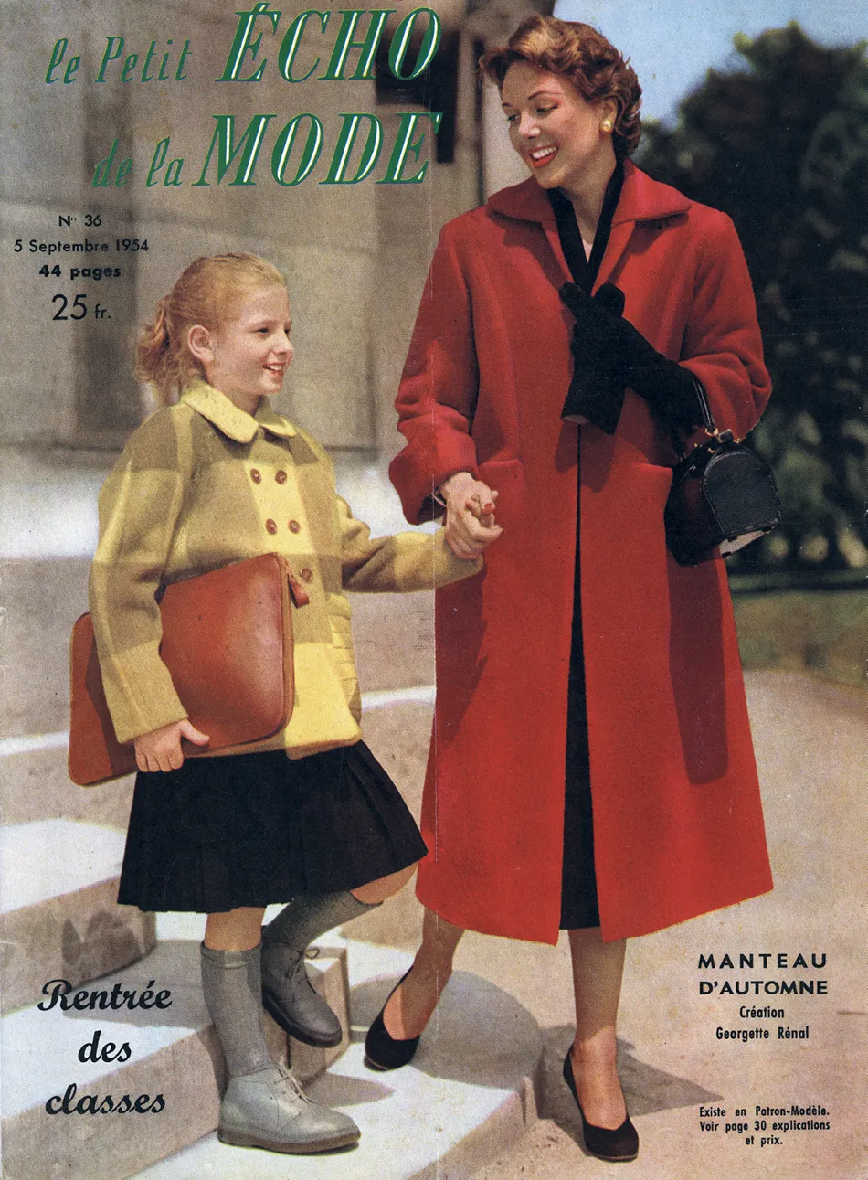 Couverture du magazine Le Petit Écho de la mode,
n°36, 5 septembre 1954 (collection privée).