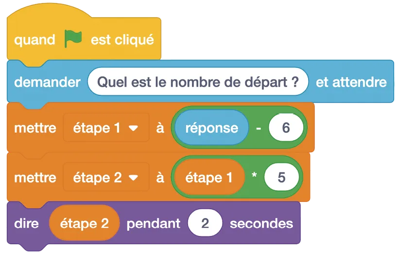 image d'un programme Scratch