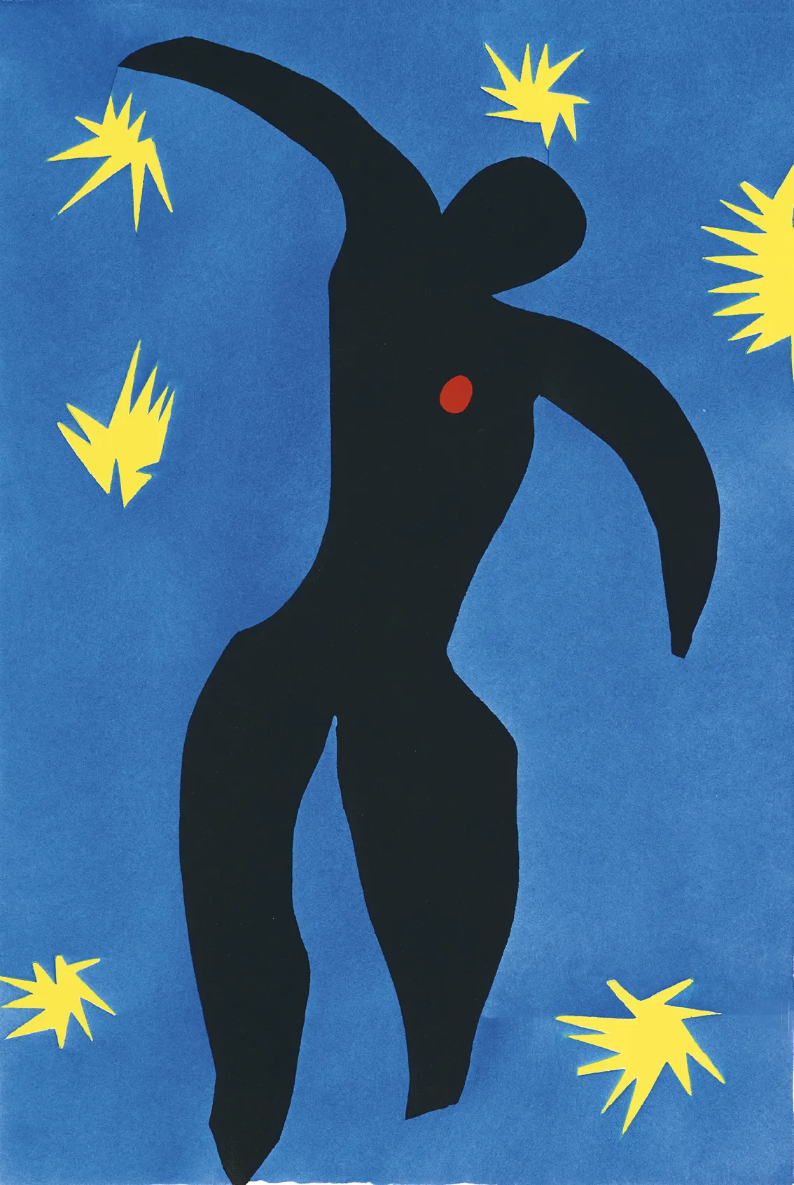 Henri Matisse, Icare, maquette pour la planche VIII du livre Jazz, 1946, collage
sur papier, 43 × 34 cm, Centre Pompidou, Paris.