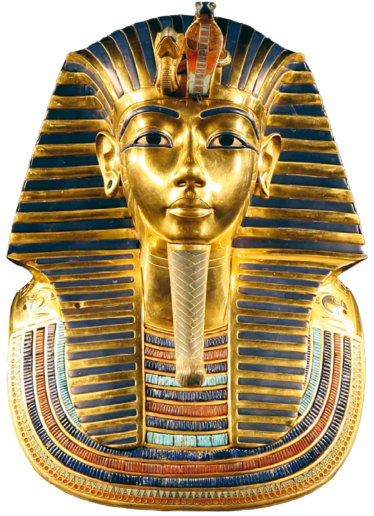 Masque d'or du pharaon Toutankhamon,