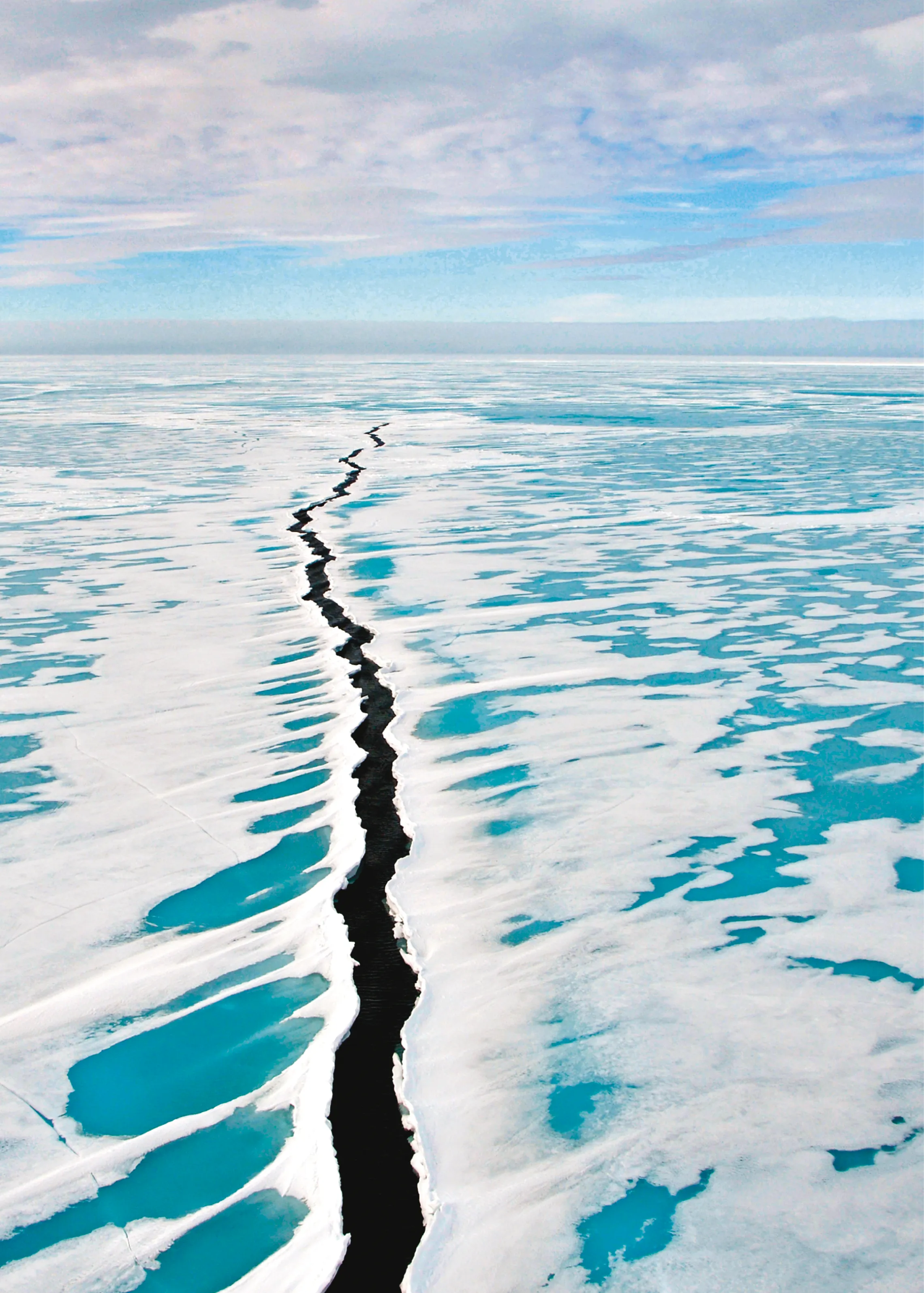 Image d'une fonte de la banquise arctique