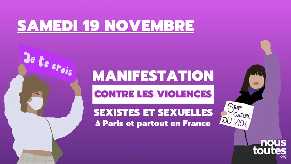 Affichée créée par le collectif Nous Toutes !, automne 2022